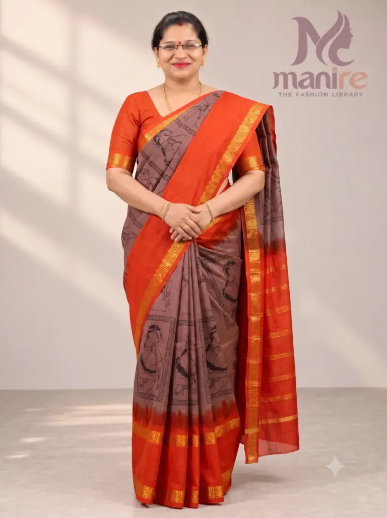 Pure cotton Partyware Saree in Mangalagiri
