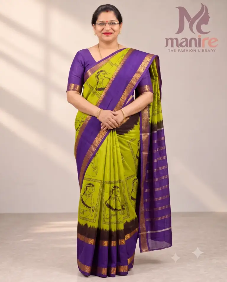 Pure cotton Partyware Saree in Mangalagiri