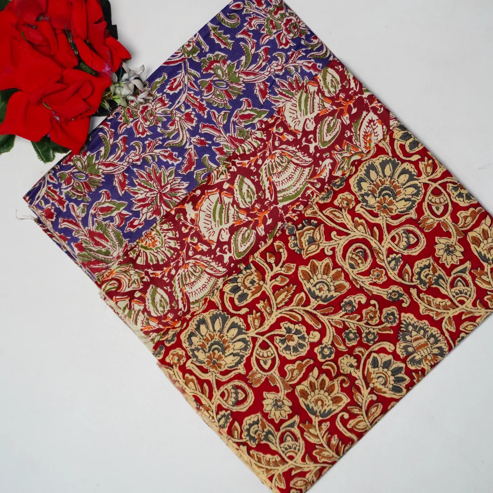 1004 (19) Kalamkari 1Mtr Blouse Pieces -MB1004 - Image 1