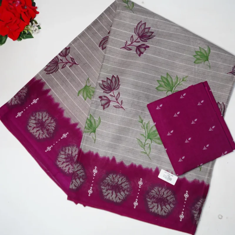 Ash Special Cotton Sarees-MB142 - Image 4