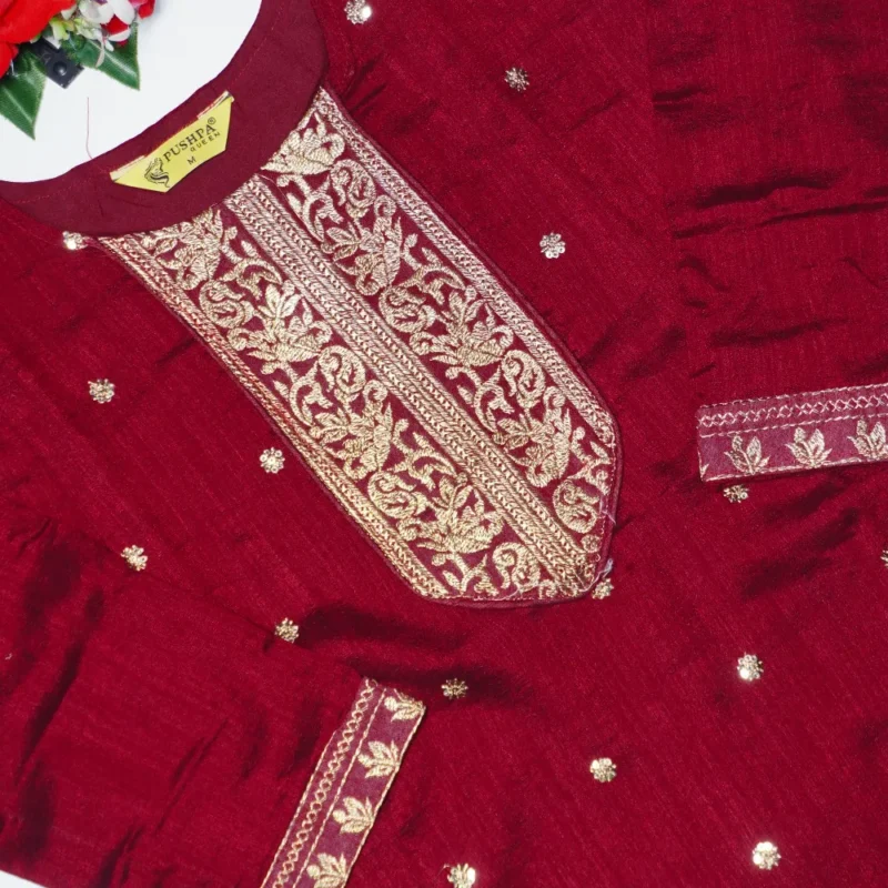 Vichitra Silk Party Ware Top-MB931 - Image 2