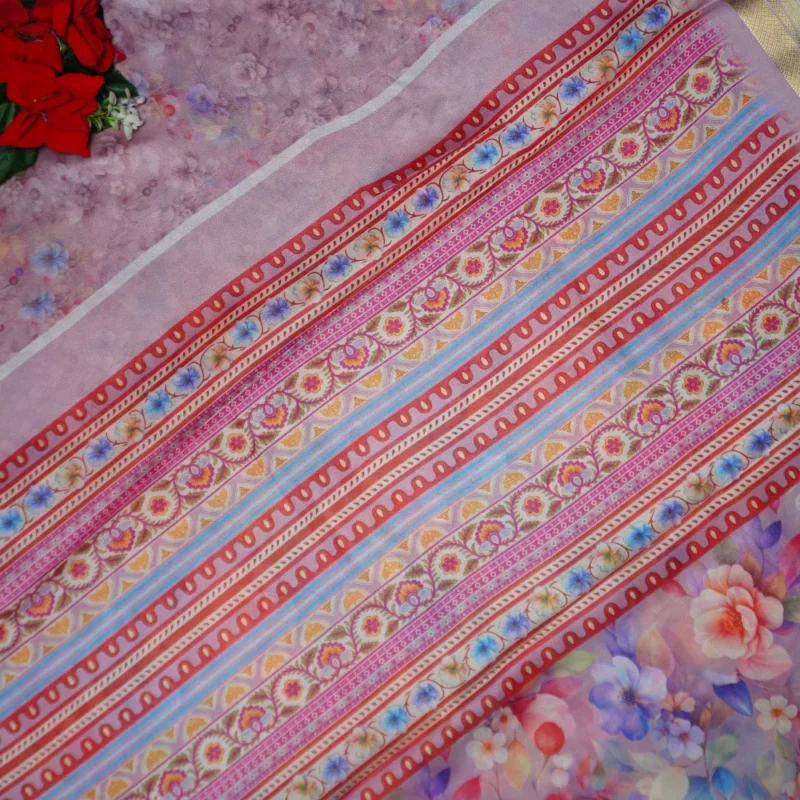 Digital Kalanjali Silk Georgette Sarees -MB442 - Image 3