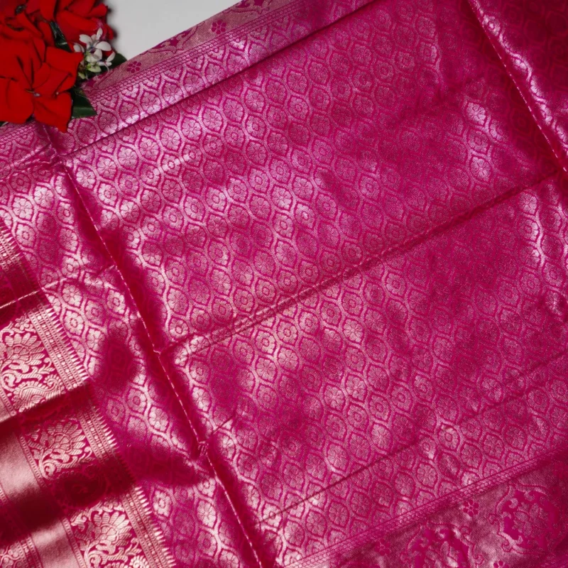 Kanchi pattu With big Border Sarees-MB621 - Image 3