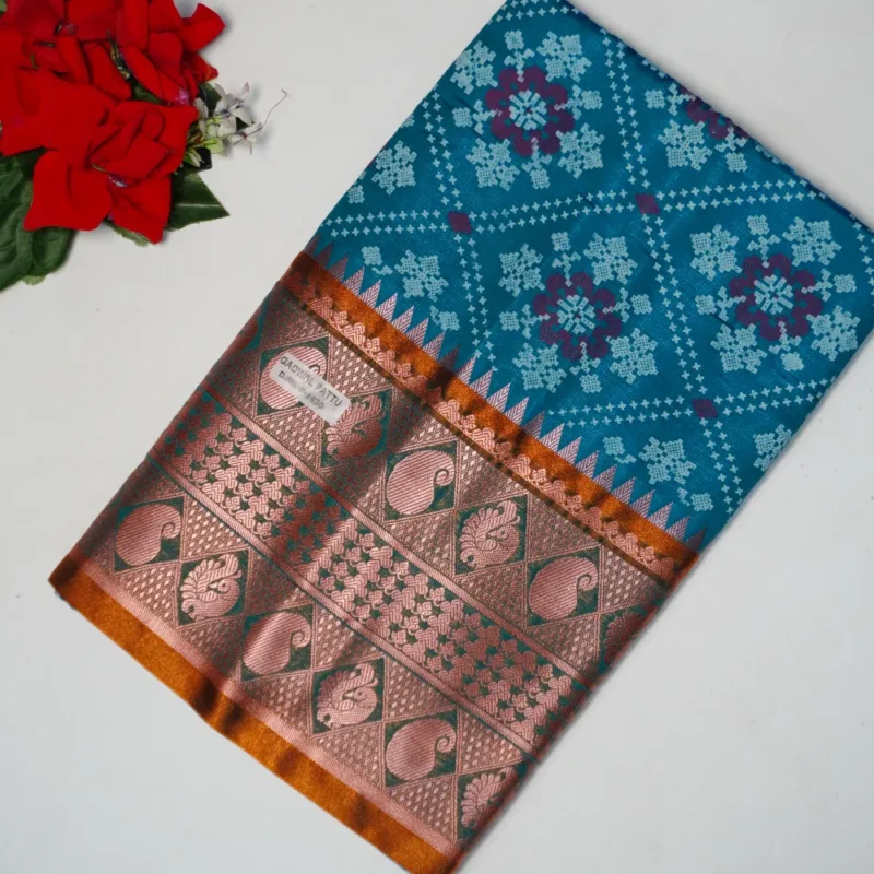 Pocham Pally Pattu Budget Sarees-MB626 - Image 4