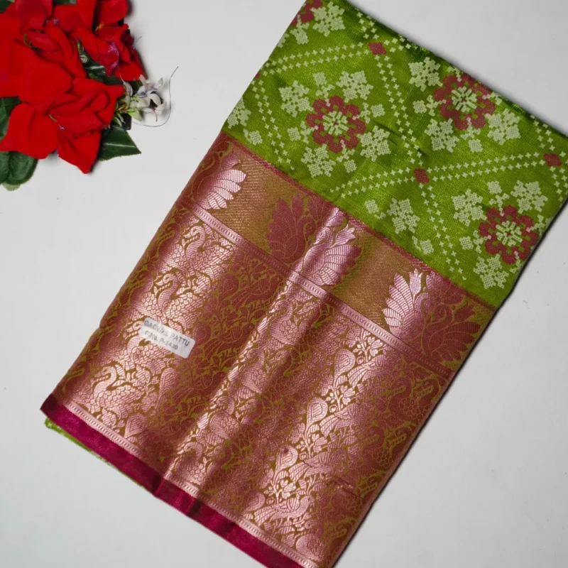 Pocham Pally Pattu Budget Sarees-MB627 - Image 4