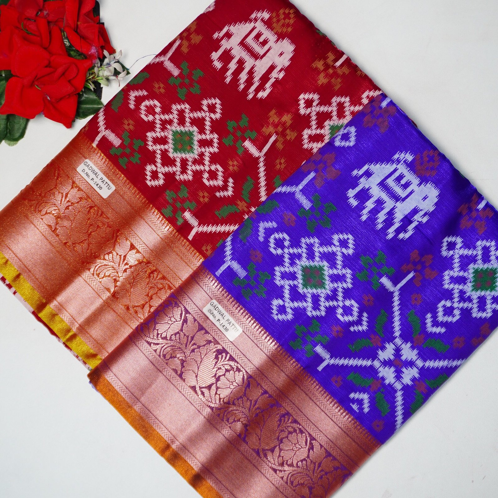 628 (9) Pocham Pally Pattu Budget Sarees-MB628 - Image 1