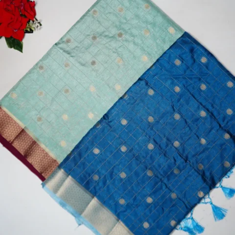 Vintage Dola Checks Sarees -MB652