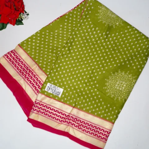 Pure Georgette Bandini Sarees-MB817(575)