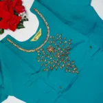 Roman Silk With Work& Stright Cut Top-MB935 - Image 2
