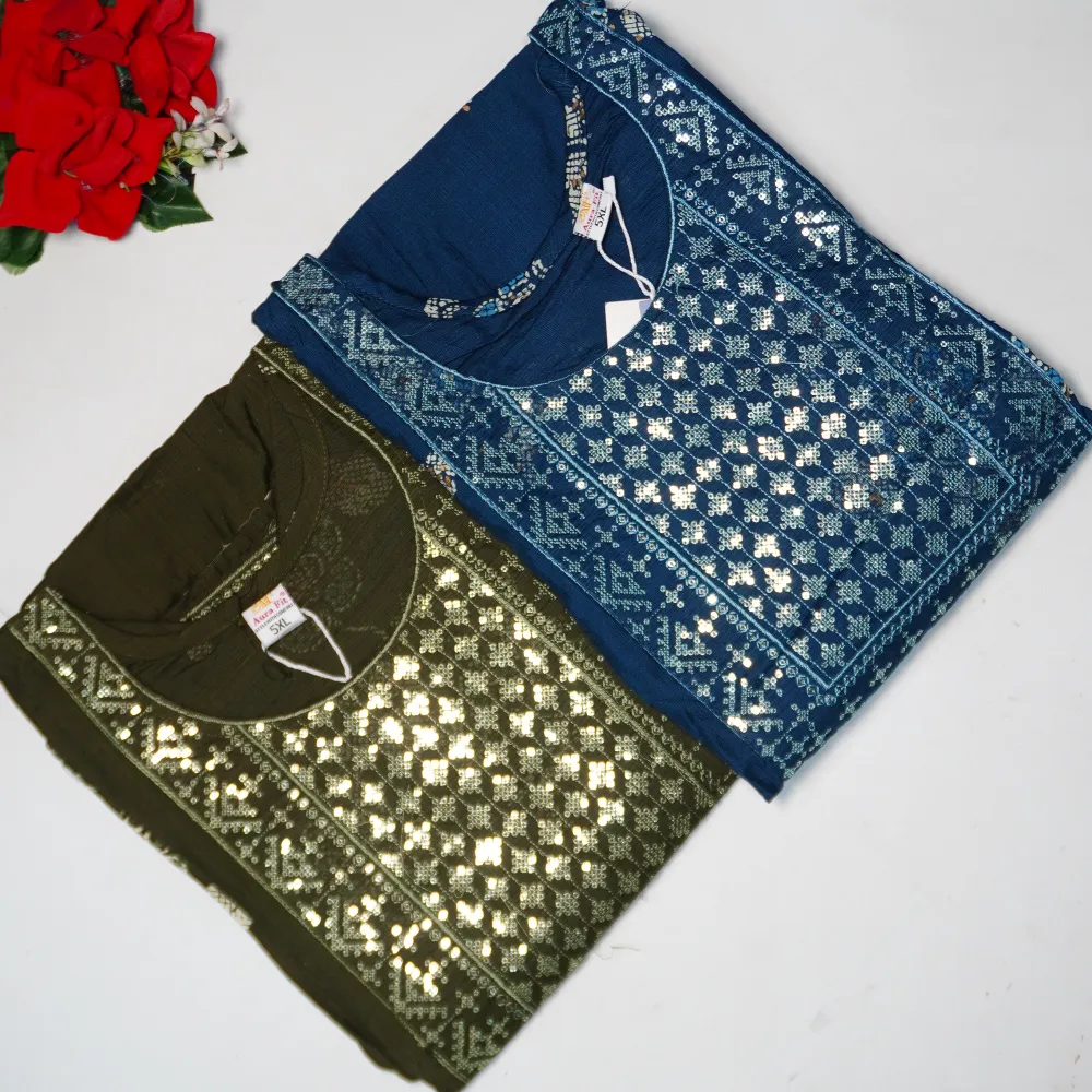 938 (4) Printed Rayon Umbrella Tops-MB938(3Xl-46Inch) - Image 1