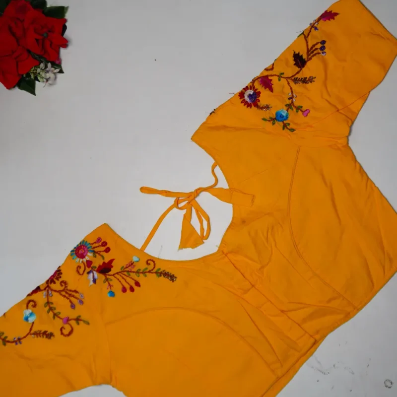Allover Embroidary Malai Cotton Blouses-MB036 - Image 2