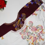 Malai Cotton Fish Embroidary Blouses-MB043