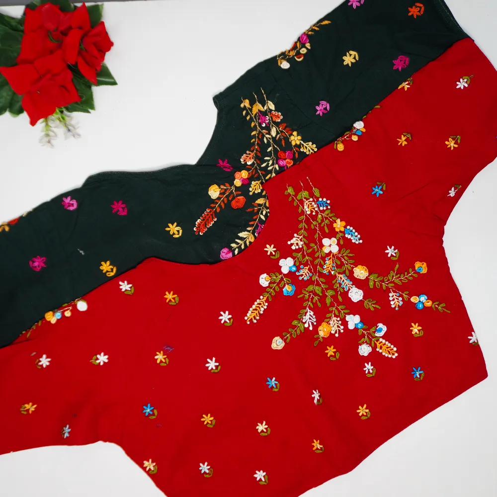 B066 (5) Khado Cotton Hand Work Blouses-MB066 - Image 1