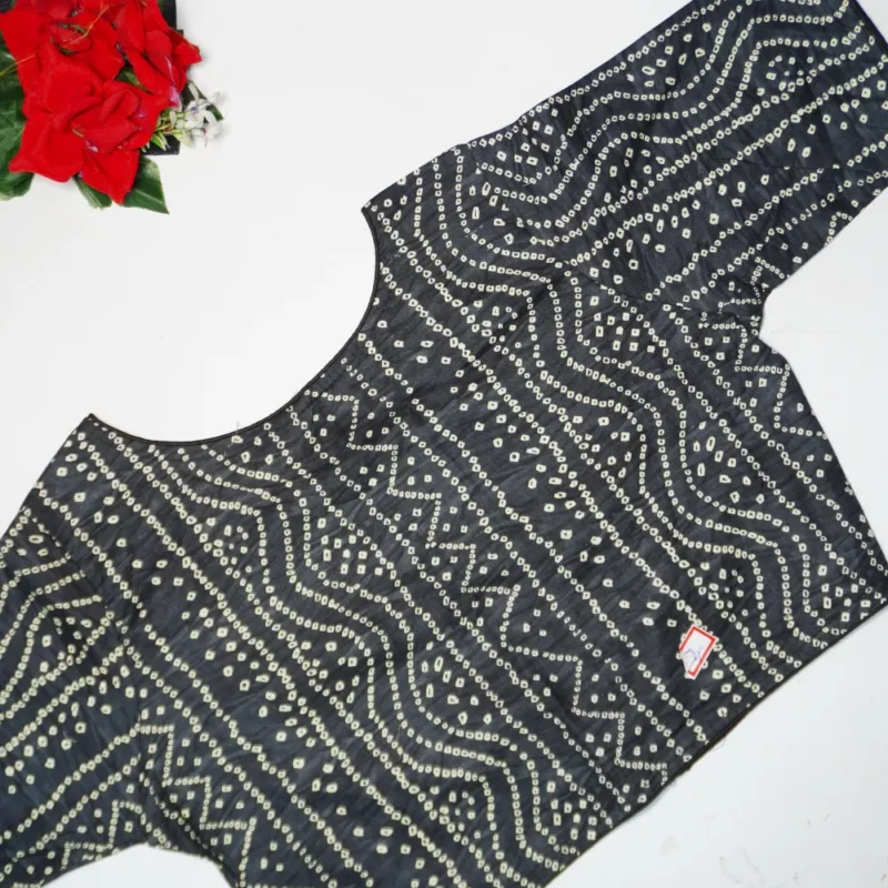 Bandini Ajarak Cotton Boat Neck Blouses-MB080 - Image 2