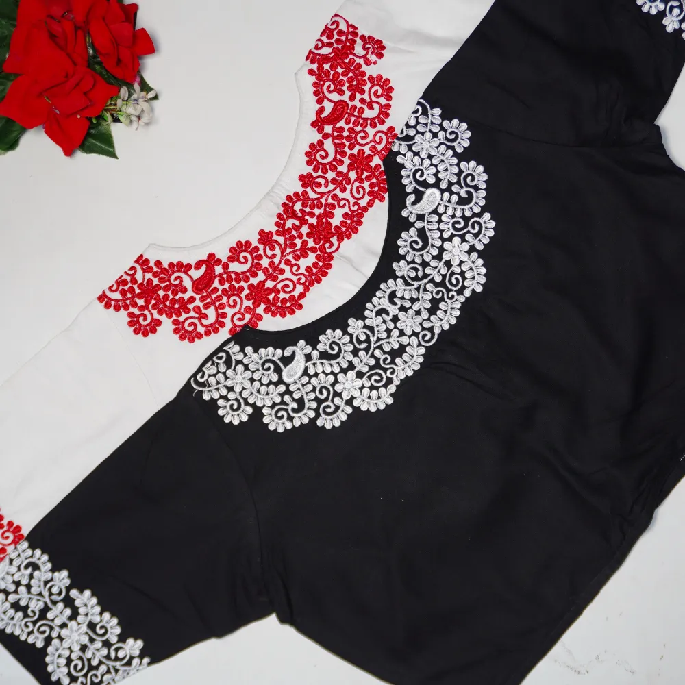B39 (1) Malai Cotton With Out lining Work Blouses-MB039 - Image 1