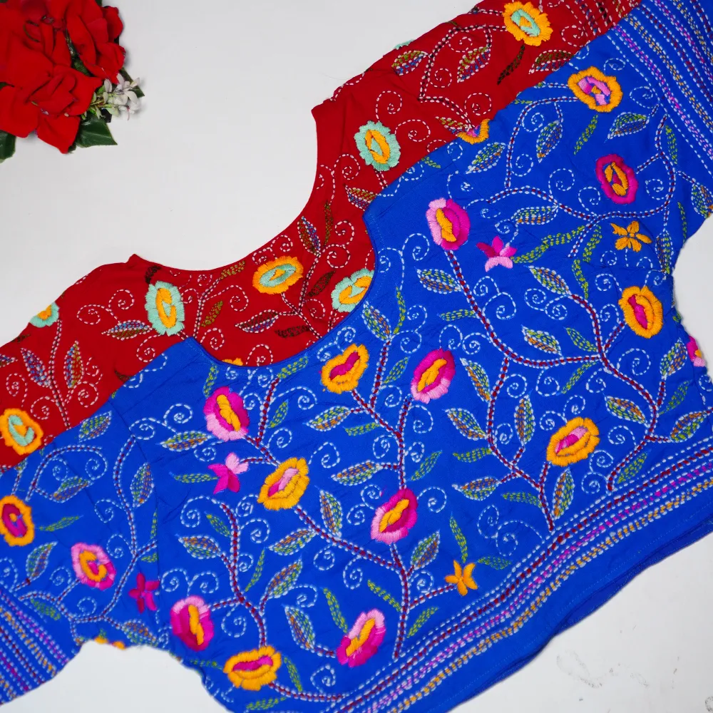 B49 (7) Milti Thread Kantha Work Blouses-MB049 - Image 1