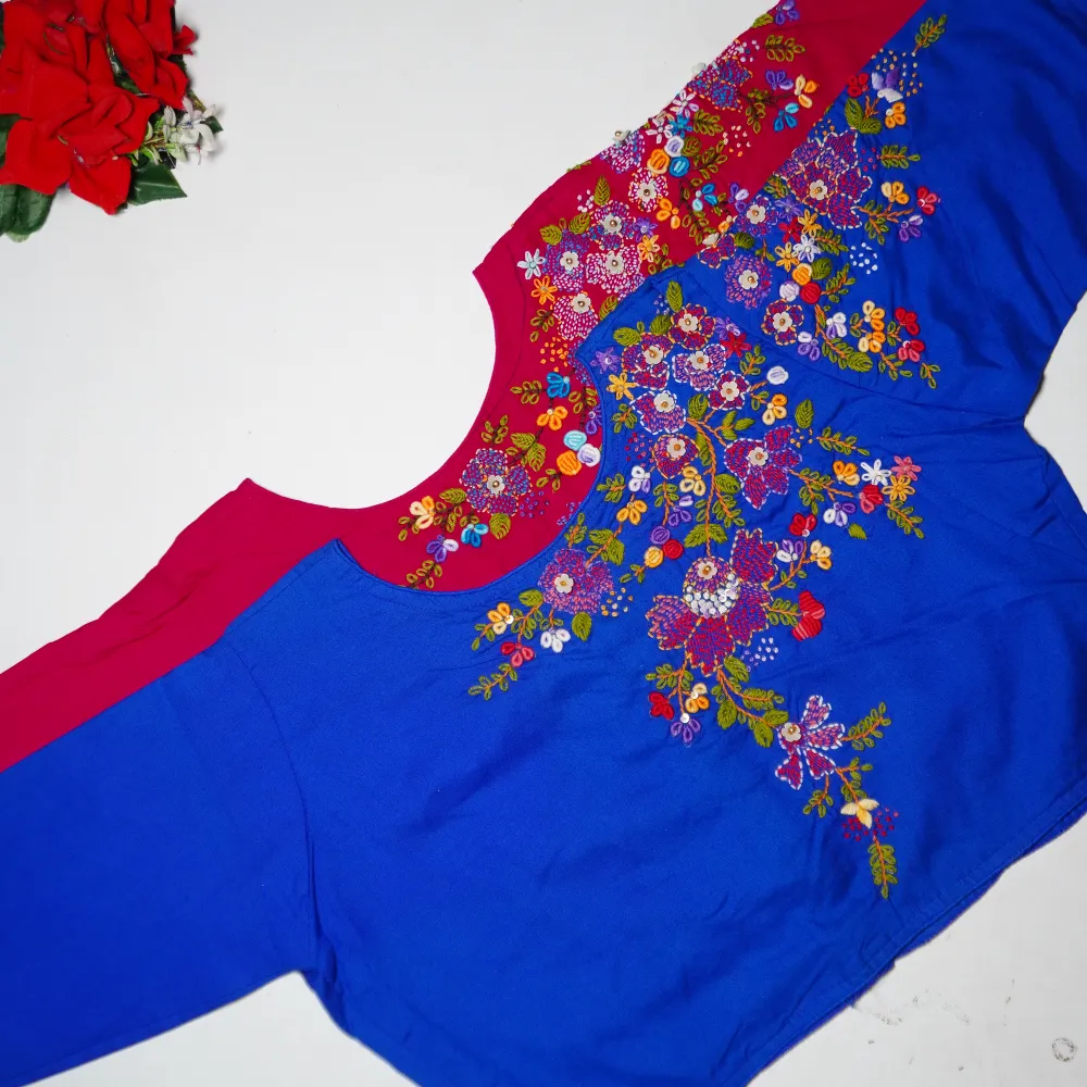 B60 (1) Malai Cotton work Blouses-MB060 - Image 1
