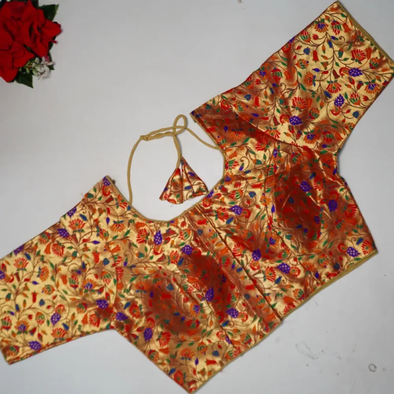 Pure Brocade Pattu Blouses-MB067 - Image 2