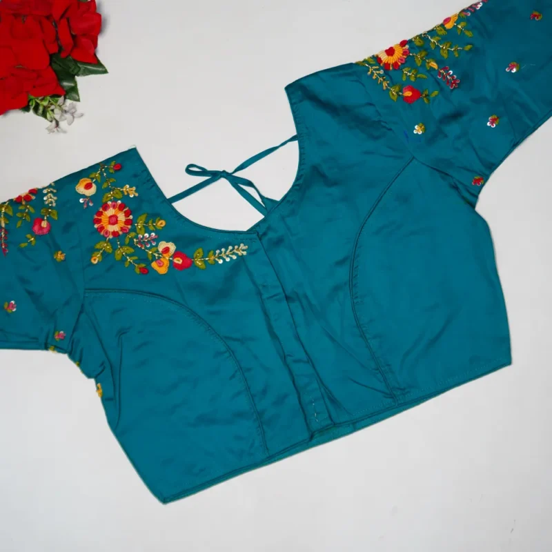 Hand Work Cotton Silk Blouses-MB047 - Image 4
