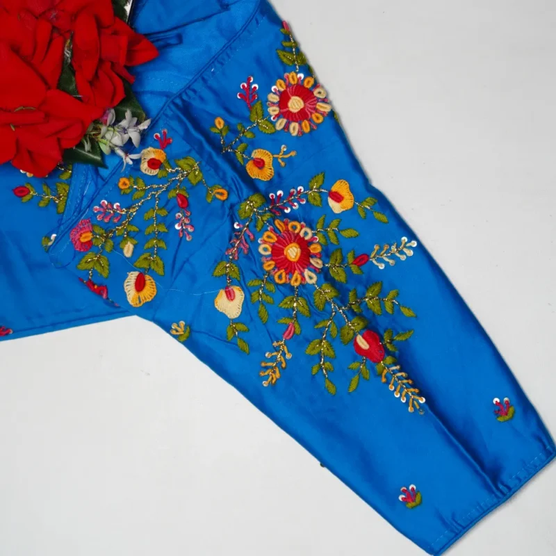 Hand Work Cotton Silk Blouses-MB047 - Image 2
