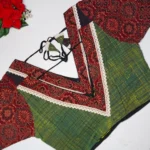 V Neck Cotton Blouses-MB064