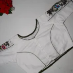 Cotton Silk Full hand Embroidary White special -MB044 - Image 2