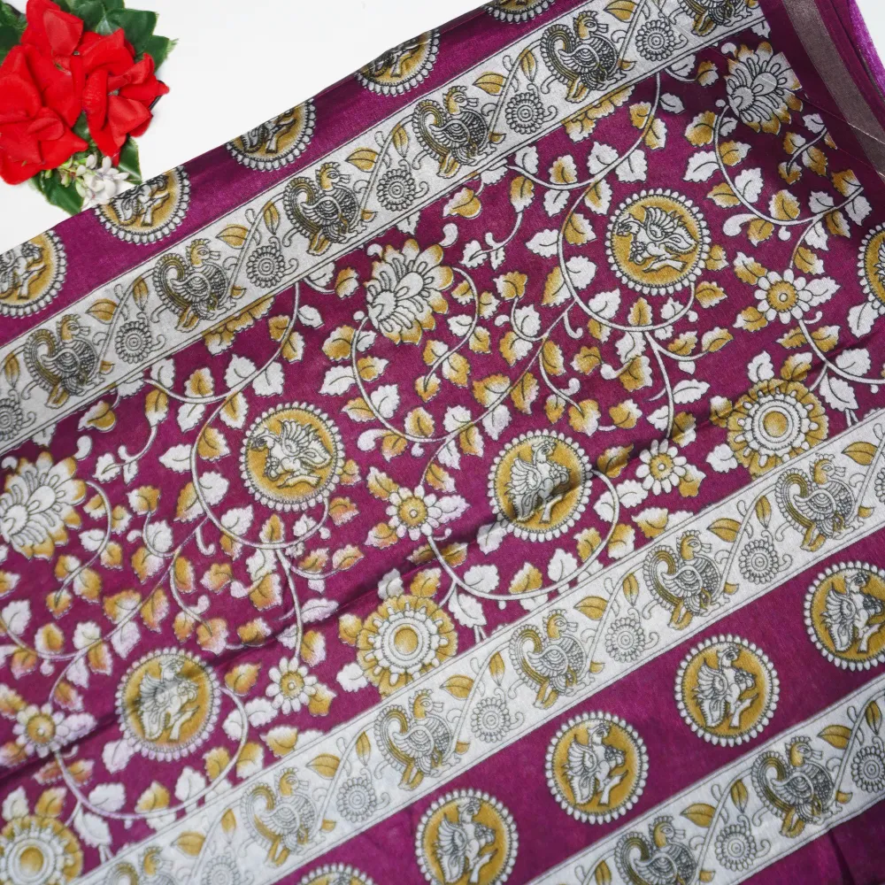 Maheswari Silk Replica Fancy Sarees- MB461(829) - Image 3