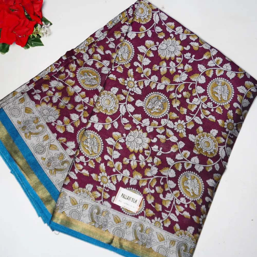 Maheswari Silk Replica Fancy Sarees- MB461(829) - Image 2