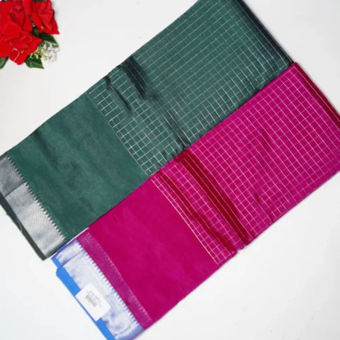 Mangalagiri Pattu With Checks -MB660(601)