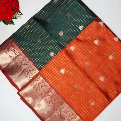 Soft Light Weight Mangalagiri Checks Pattu