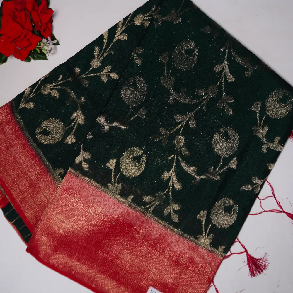 Pure Benarus Pattu With Allover Meena Kari-671 - Image 4