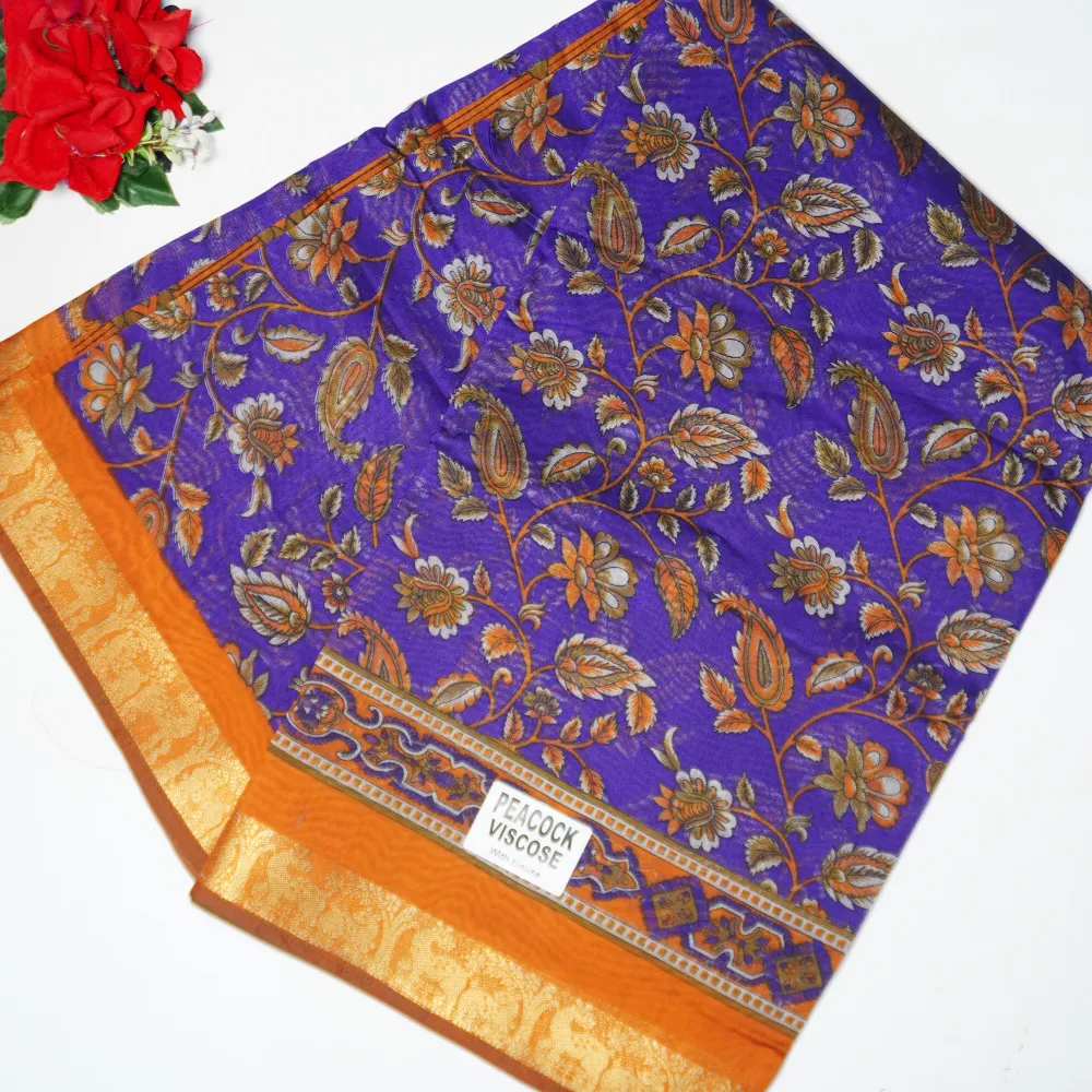 Maheswari Silk Peplica Fancy Saree-MB757(756) - Image 2