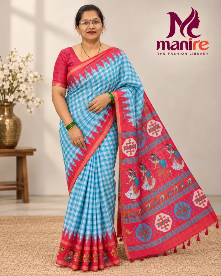 Lenin Checks Saree With Mirror