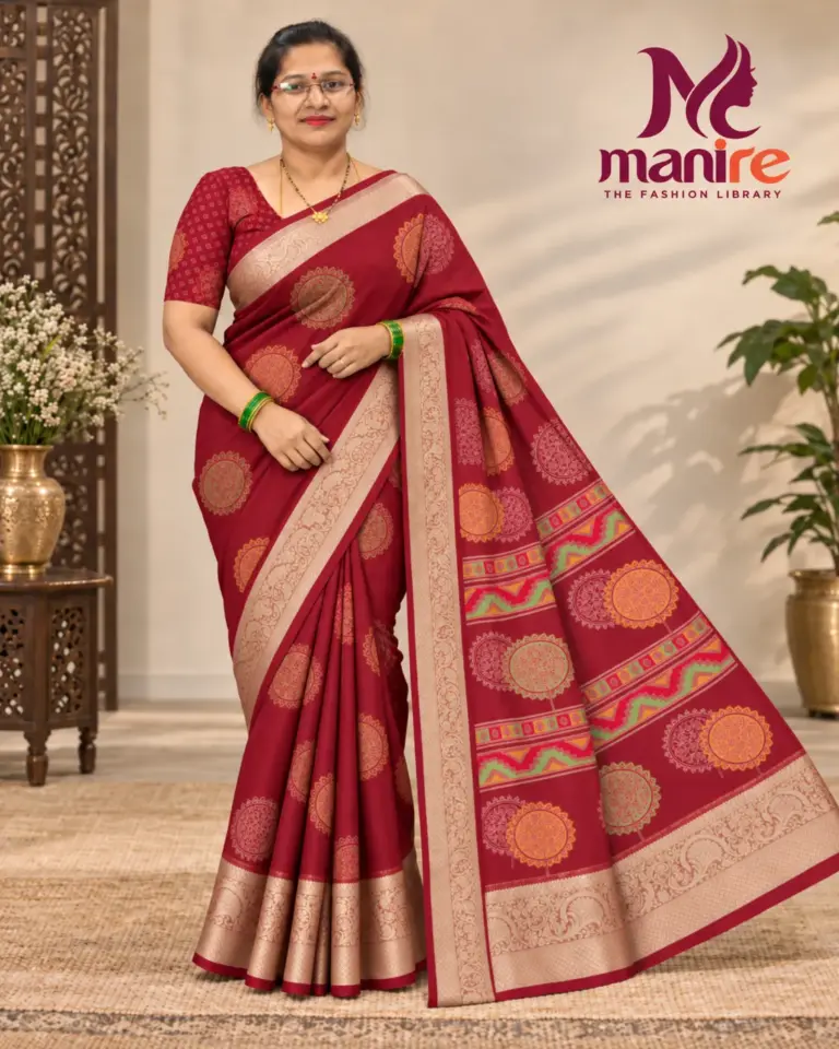 Tanusri Silk With Kanchi Border